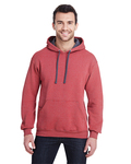 fruit of the loom sf77r adult 7.2 oz. sofspun® striped hooded sweatshirt Front Thumbnail