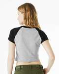 bella + canvas 1201 ladies' micro ribbed raglan baby tee Back Thumbnail