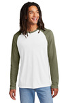 Allmade AL6009 Unisex Tri-Blend Long Sleeve Colorblock Raglan Front Thumbnail