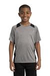 Sport-Tek YST361 Youth Heather Colorblock Contender ™ Tee Front Thumbnail