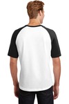 sport-tek t201 short sleeve colorblock raglan jersey Back Thumbnail