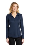 Port Authority L540LS Ladies Silk Touch ™ Performance Long Sleeve Polo Front Thumbnail