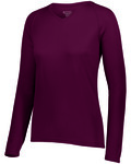Augusta Sportswear 2797 Ladies Attain Wicking Long Sleeve Tee Front Thumbnail