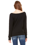 Bella + Canvas 7501 Women's Sponge Fleece Wide-Neck Sweatshirt Back Thumbnail