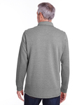 harriton m709 adult stainbloc™ pique fleece pullover jacket Back Thumbnail