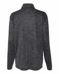 badger sport 4173 ladies' tonal blend quarter-zip long-sleeve pullover Back Thumbnail
