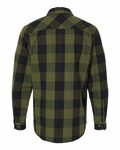 burnside b8219 men's snap-front flannel shirt Back Thumbnail