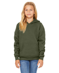 Bella + Canvas 3719Y Youth Sponge Fleece Pullover Hooded Sweatshirt Back Thumbnail