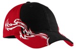 port authority c859 colorblock racing cap with flames Front Thumbnail