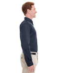 harriton m581t men's  tall foundation 100% cotton long-sleeve twill shirt with teflon™ Side Thumbnail
