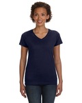 LAT 3507 Ladies' V-Neck Fine Jersey T-Shirt Front Thumbnail