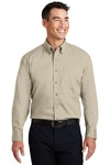 port authority s600t long sleeve twill shirt Front Thumbnail