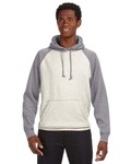 j america ja8885 adult vintage heather pullover hood Side Thumbnail