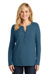 port authority lk5432 ladies concept henley tunic Front Thumbnail