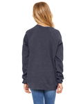 Bella + Canvas 3901Y Youth Sponge Fleece Raglan Sweatshirt Back Thumbnail