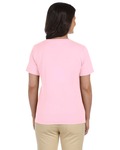 LAT L-3587 Ladies V Neck Premium Jrsy Tee Back Thumbnail