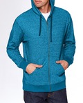Next Level 9600 Adult Denim Fleece Full-Zip Hoody Front Thumbnail