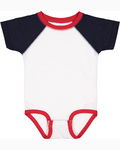 Rabbit Skins RS4430 Infant Baseball Bodysuit Front Thumbnail