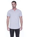 startee st2822 men's cotton/modal slit v-neck Front Thumbnail