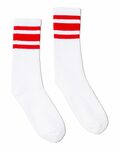 socco sc100 usa-made striped crew socks Front Thumbnail