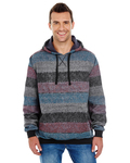 burnside b8603 men's printed stripe marl pullover Front Thumbnail