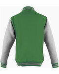 Just Hoods By AWDis JHA043 Men's 80/20 Heavyweight Letterman Jacket Back Thumbnail