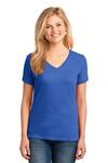 port & company lpc54v ladies core cotton v-neck tee Front Thumbnail