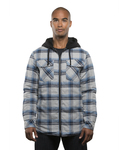 burnside b8620 men's hooded flannel jacket Front Thumbnail