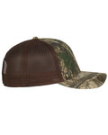 outdoor cap oc771c structured camo trucker with solid mesh back hat Side Thumbnail