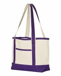 q-tees q125800 20l small deluxe tote Side Thumbnail