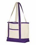 q-tees q125800 20l small deluxe tote Side Thumbnail