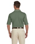 harriton m210 adult 6 oz. short-sleeve piqué polo with tipping Back Thumbnail