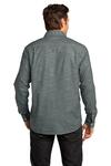 district dm3800 - mens long sleeve washed woven shirt Back Thumbnail