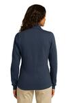 port authority l293 ladies slub fleece full-zip jacket Back Thumbnail