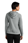 allmade al5003 women's organic cvc fleece full-zip hoodie Back Thumbnail