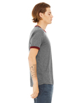 bella + canvas 3055c men's jersey short-sleeve ringer t-shirt Side Thumbnail