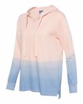 MV Sport W20185 Women's French Terry Ombré Hooded Sweatshirt Side Thumbnail
