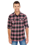burnside b8210 men's plaid flannel shirt Front Thumbnail