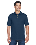 Harriton M200 Men's 6 oz. Ringspun Cotton Piqué Short-Sleeve Polo Back Thumbnail