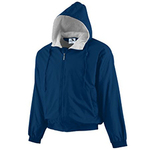 augusta sportswear a3281 youth hooded taffeta jacket/fleece lined Front Thumbnail