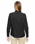 north end 77043 ladies' paramount wrinkle-resistant cotton blend twill checkered shirt Back Thumbnail