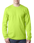 bayside ba8100 adult 6.1 oz., 100% cotton long sleeve pocket t-shirt Front Thumbnail
