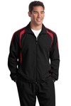 sport-tek tjst60 tall colorblock raglan jacket Front Thumbnail