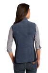 port authority l228 ladies r-tek ® pro fleece full-zip vest Back Thumbnail