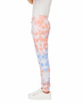 J America 8884JA Adult Tie Dye Fleece Jogger Side Thumbnail