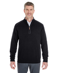 devon & jones dg478 men's manchester fully-fashioned quarter-zip sweater Back Thumbnail