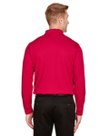 devon & jones dg20lt crownlux performance™ men's tall plaited long sleeve polo Back Thumbnail