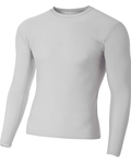 a4 nb3133 youth long sleeve compression crewneck t-shirt Front Thumbnail