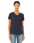 Bella + Canvas 6405 Ladies' Relaxed Jersey V-Neck T-Shirt Back Thumbnail