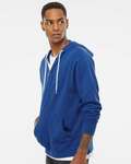 Independent Trading Co. AFX90UNZ Unisex Lightweight Full-Zip Hooded Sweatshirt Side Thumbnail